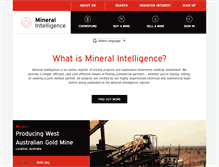 Tablet Screenshot of mineralintelligence.com
